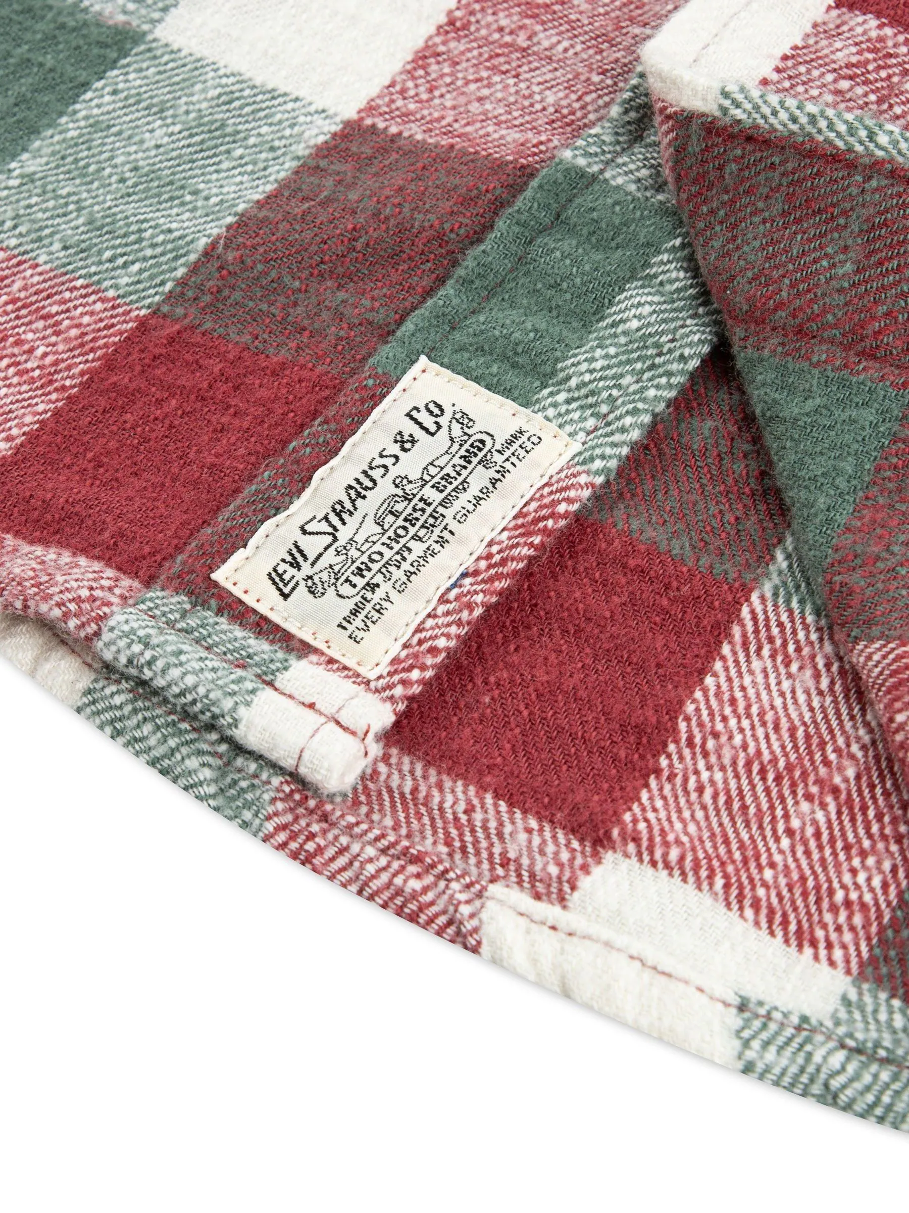 Rood - Levi's® Logo Buffalo Check Flannel Shirt