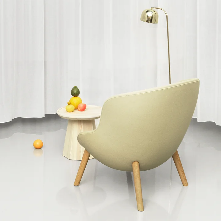 Normann Copenhagen - Hyg Lounge Chair High, Eiche / grau (Flax MLF26)