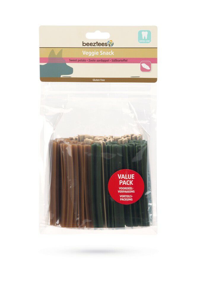 Beeztees Veggie Kauwstaaf - Hondensnack - 500 Gram - Zoete aardappel - S