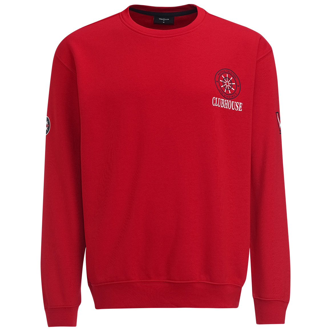 VanVaan Herren Sweatshirt mit Brust-Print rot