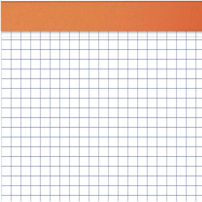 Bloc-notes Oxford Orange 11x17cm petits carreaux 5mm 80 feuilles agrafées couverture carte enduite orange