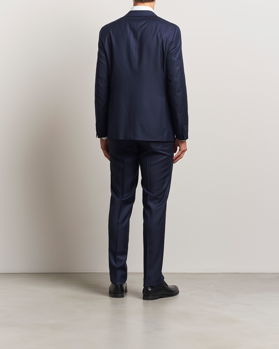 Canali Capri Wool Suit Navy