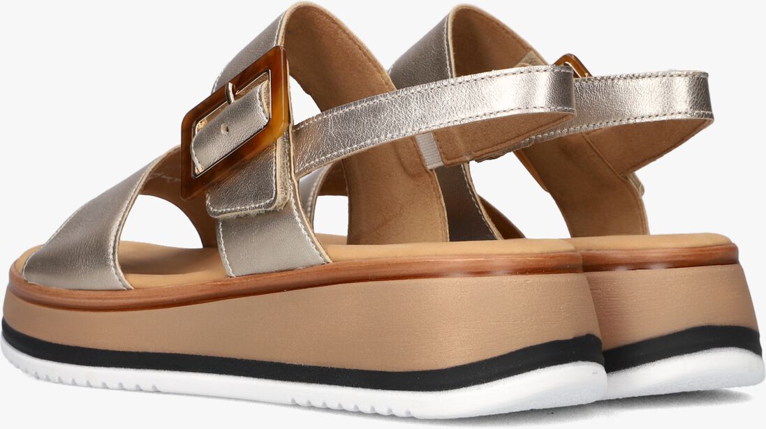 gouden gabor platte sandalen 744.4