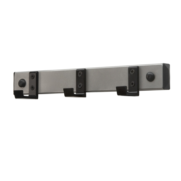 V-Part wandkapstok HIQ 3 haken - grijs / zwart