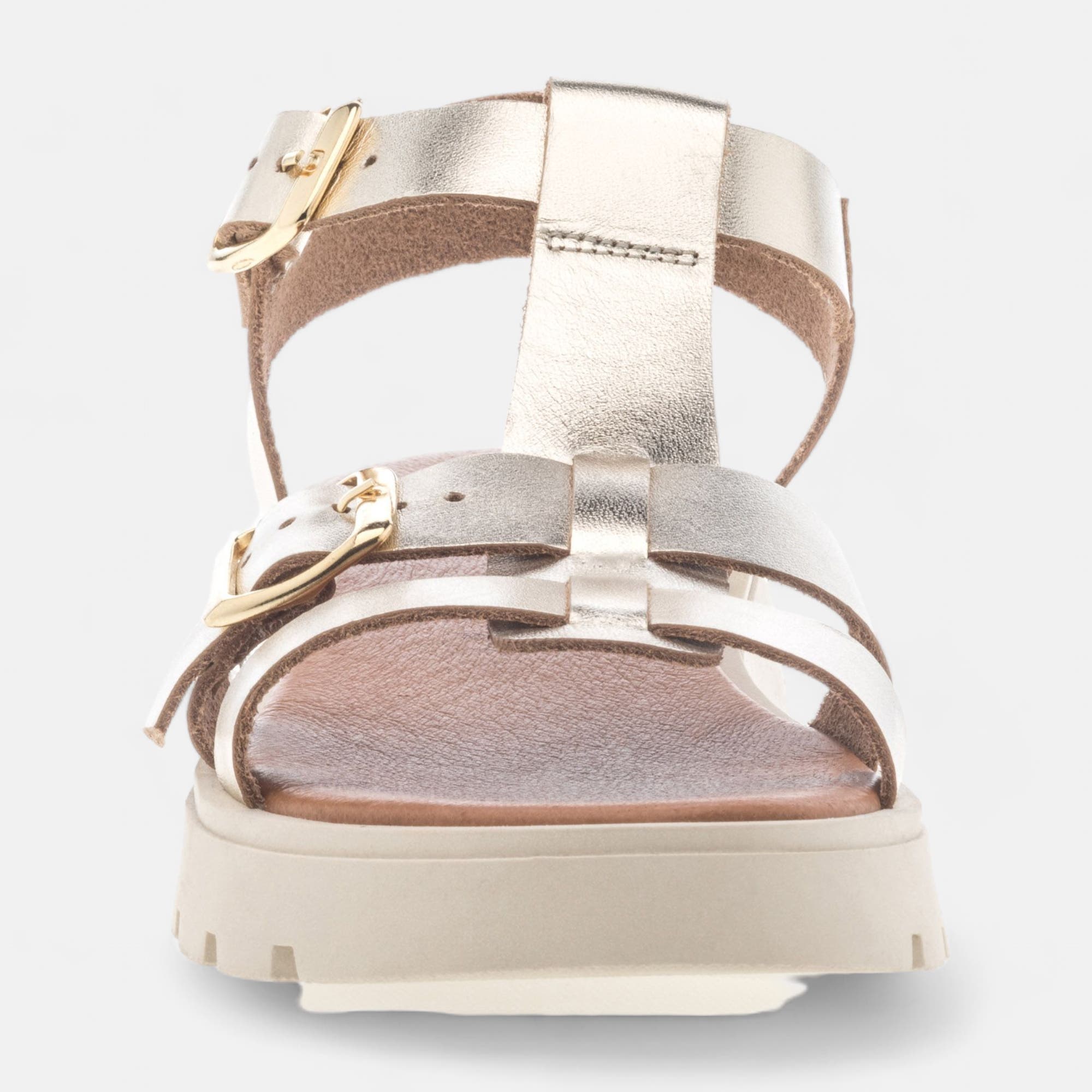 Sandales Femme en cuir or