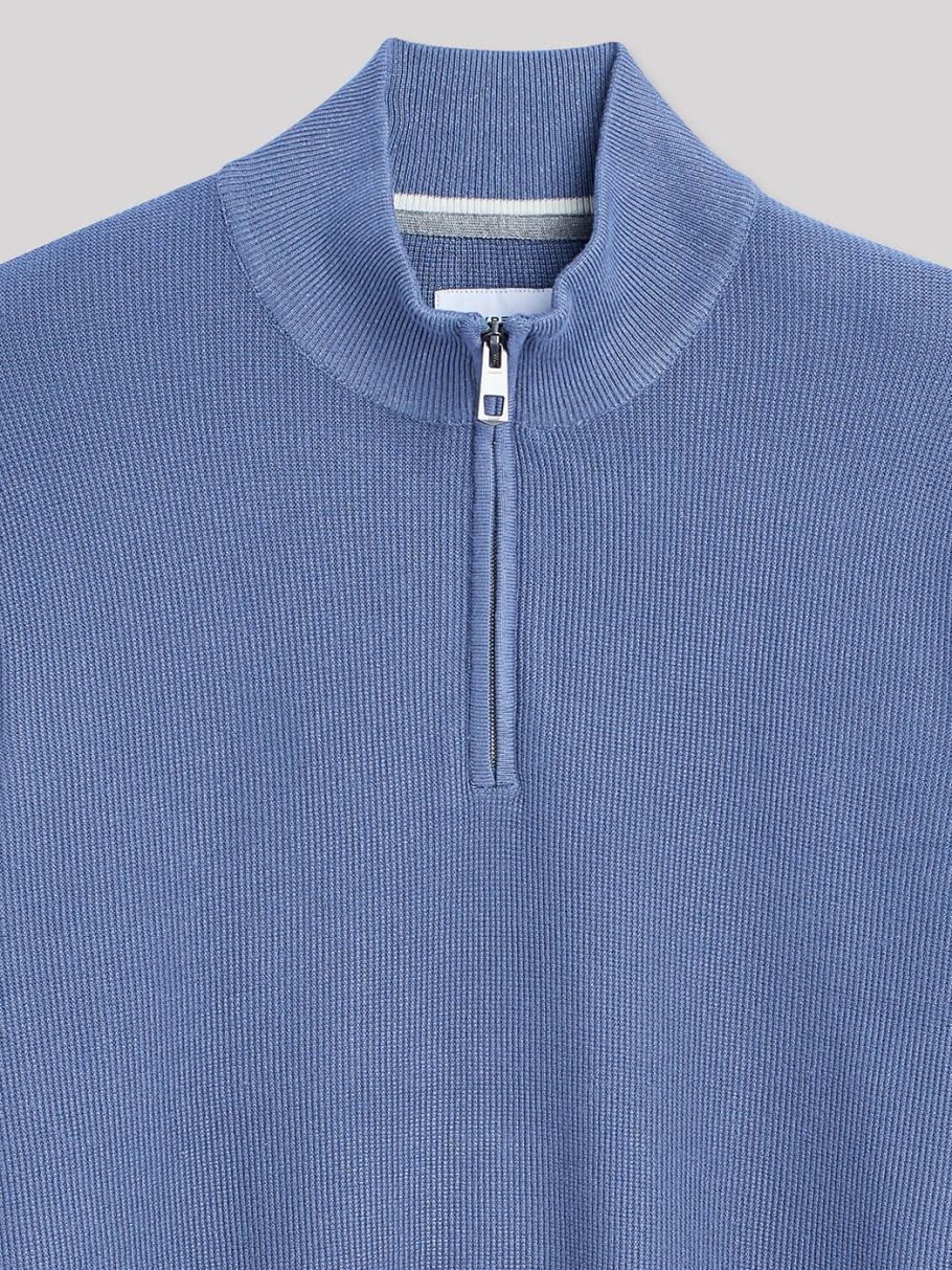 Pull col cheminée zippé en viscose bio