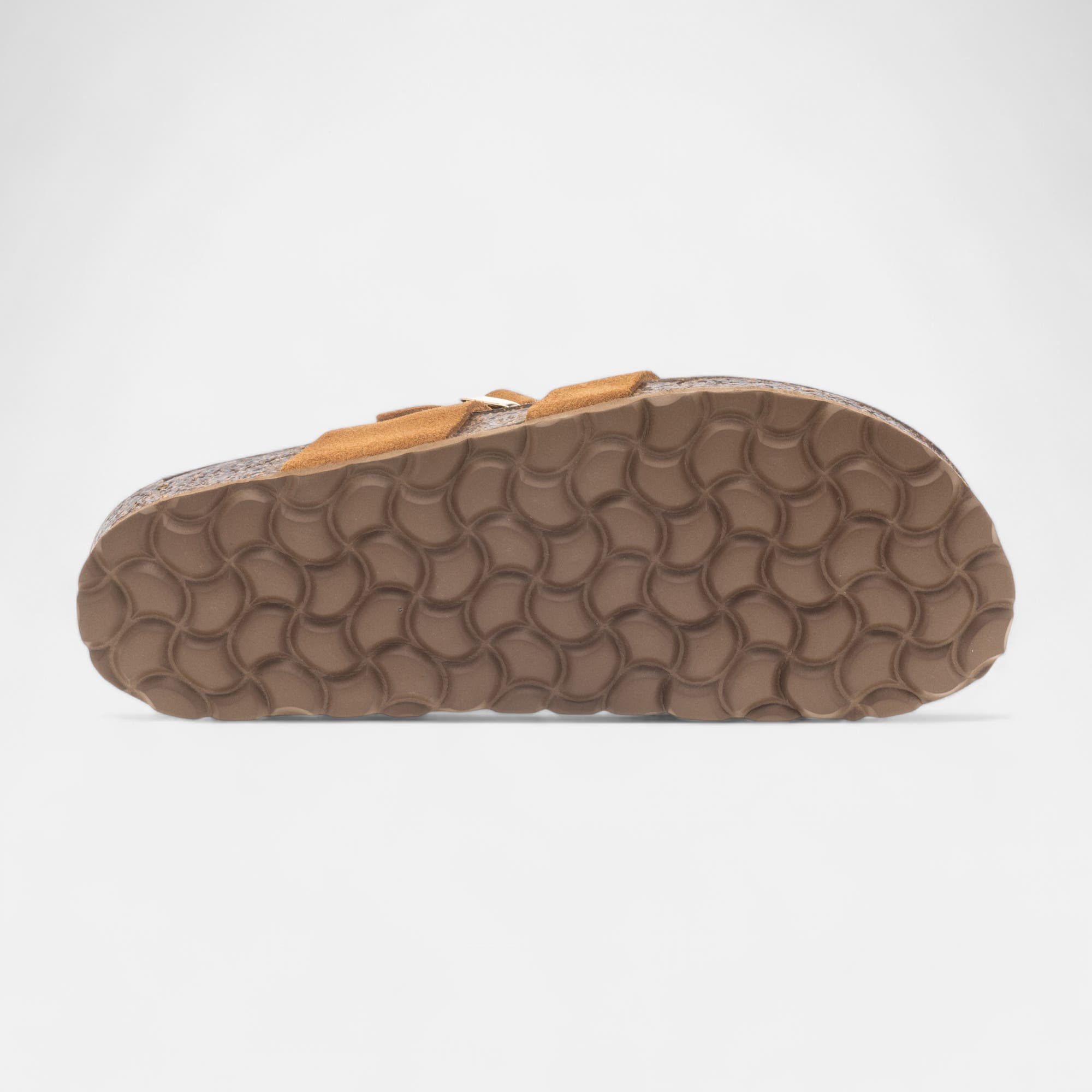 Mules semelle liège Femme en cuir cognac