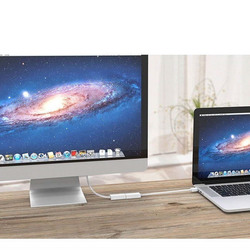 Mini DisplayPort MDP Thunderbolt auf 4K HDMI Nylon Verbindungskabel Adapter - Apple MacBook / iMac - Weiss