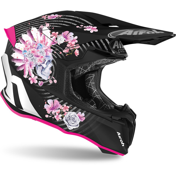 Airoh - Casque Twist 2.0 Mad Noir Mat / Rose / Blanc
