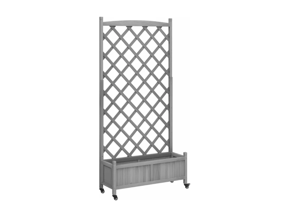 Jardinière bac lit surélevé bois marron 90 x 35 x 187.5 cm 02_0038368