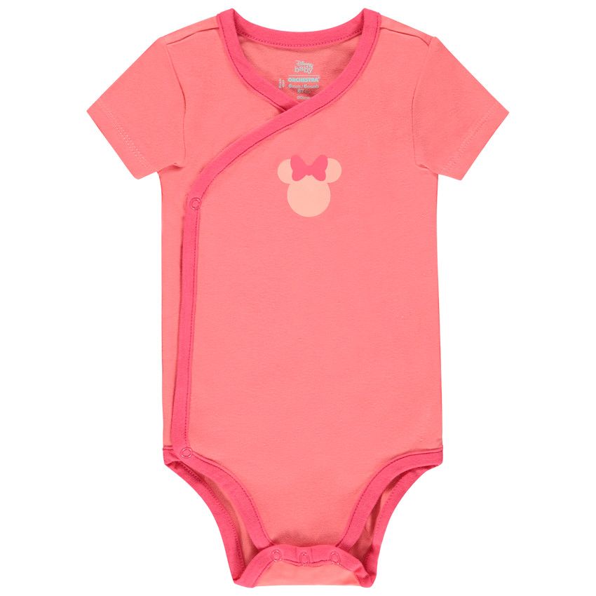 Lot de 5 bodies manches courtes print Minnie Disney - Blanc