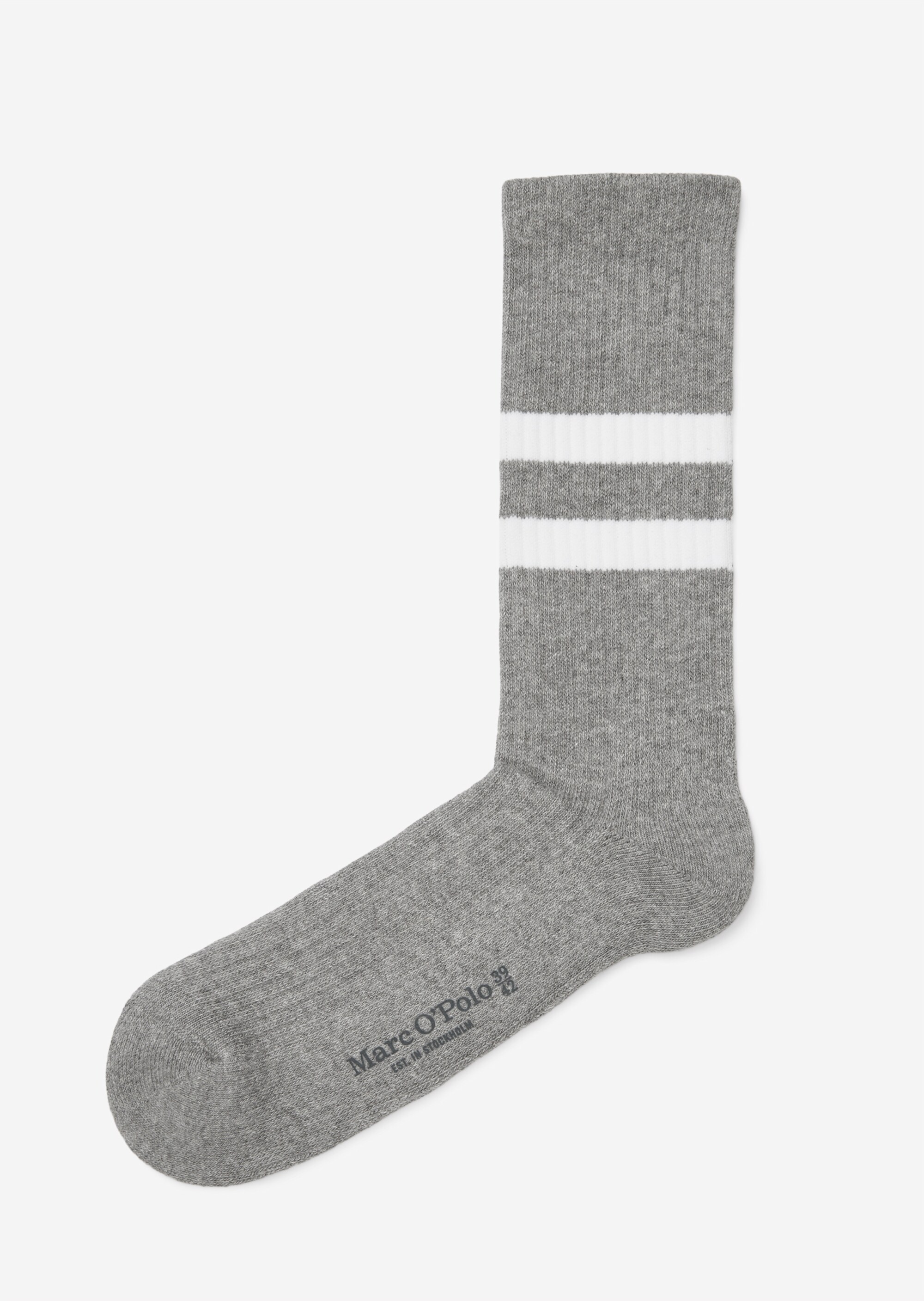 Crew-Socken mit feiner Ripp-Struktur