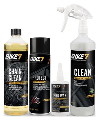 Kit d'entretien vélo Clean 1L   Chain Clean 1L   Protect 500ml   Pro Wax 150ml
