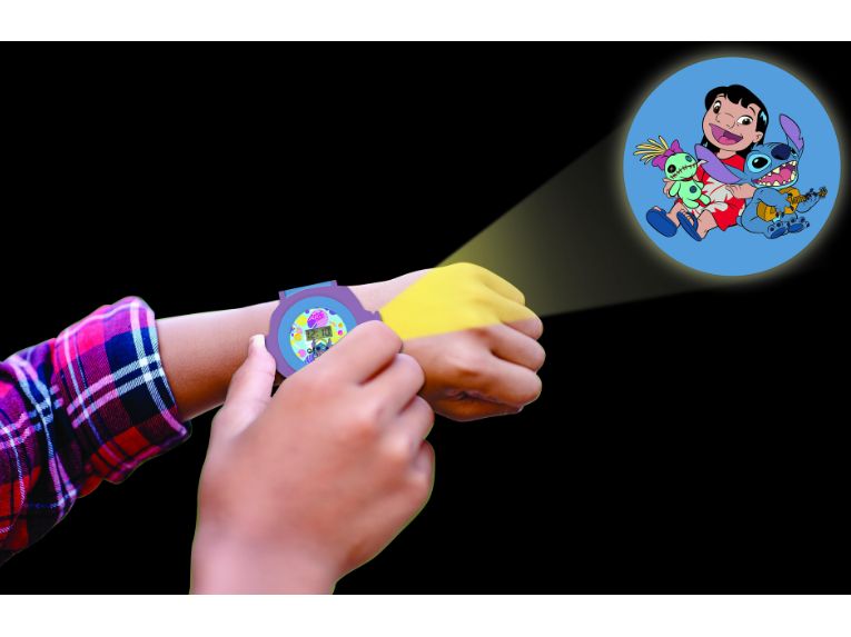 Lexibook Stitch Digitaluhr mit Projektion Blau Disney Digitaluhr mit Bildprojektion