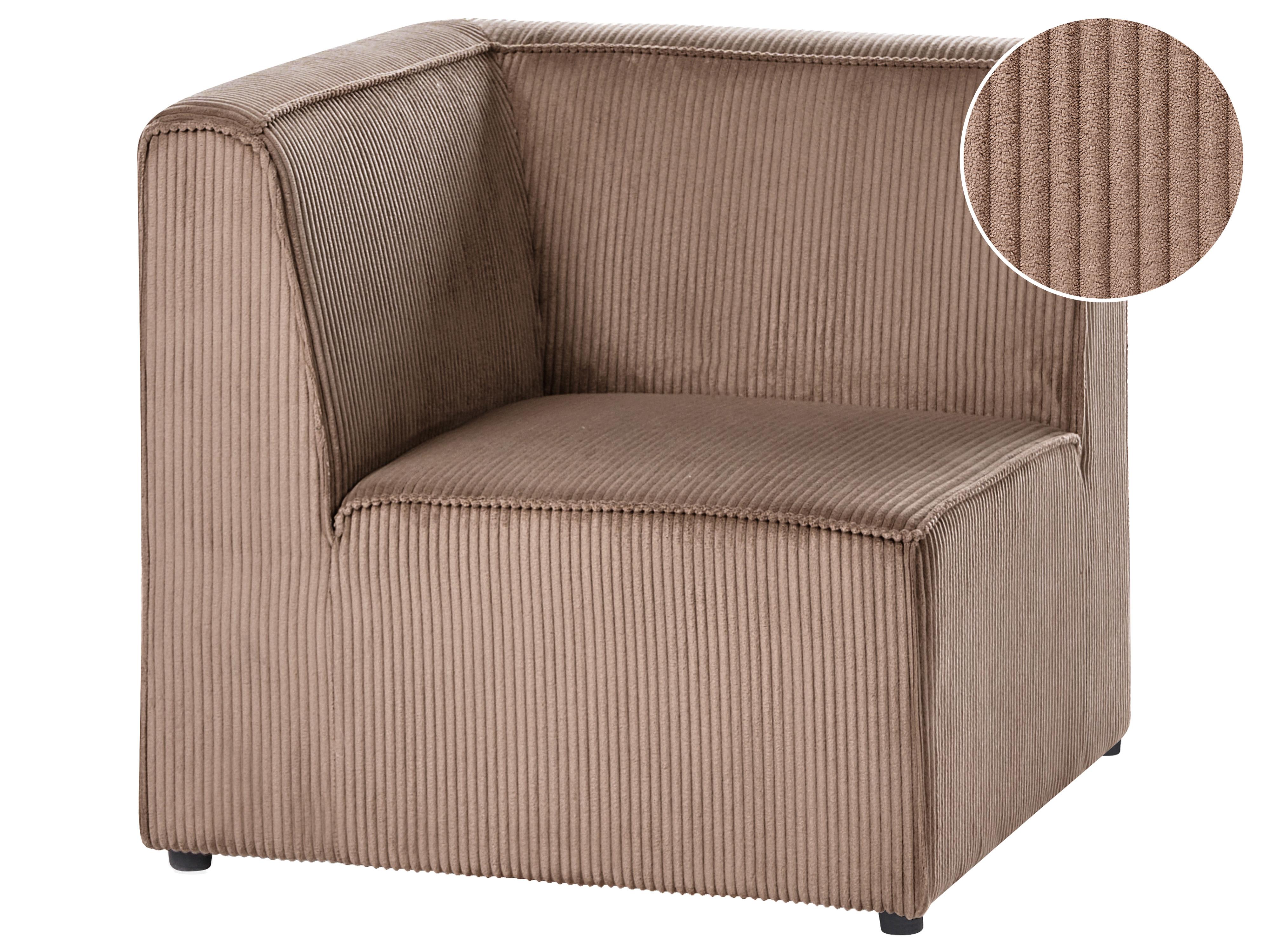 Hoekmodule LEMVIG Corduroy Zandbeige linkszijdig