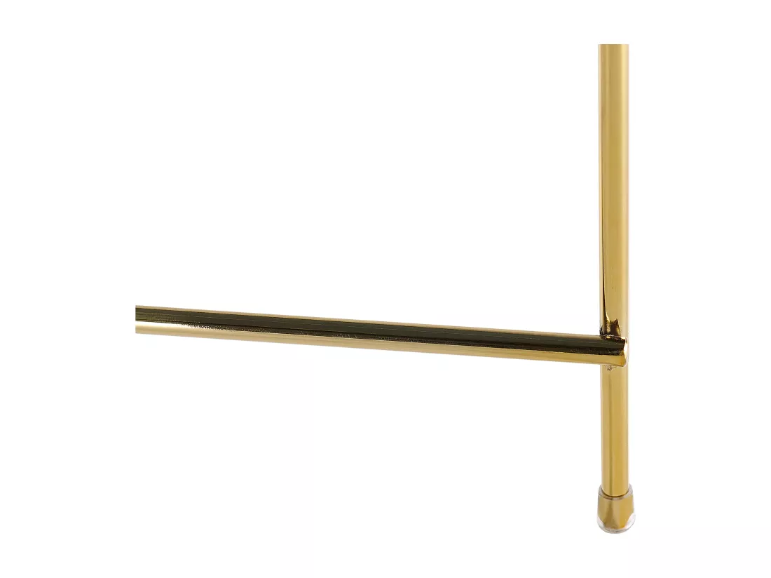 Table appoint marron et dorée ronde ⌀ 40 cm LUCEA