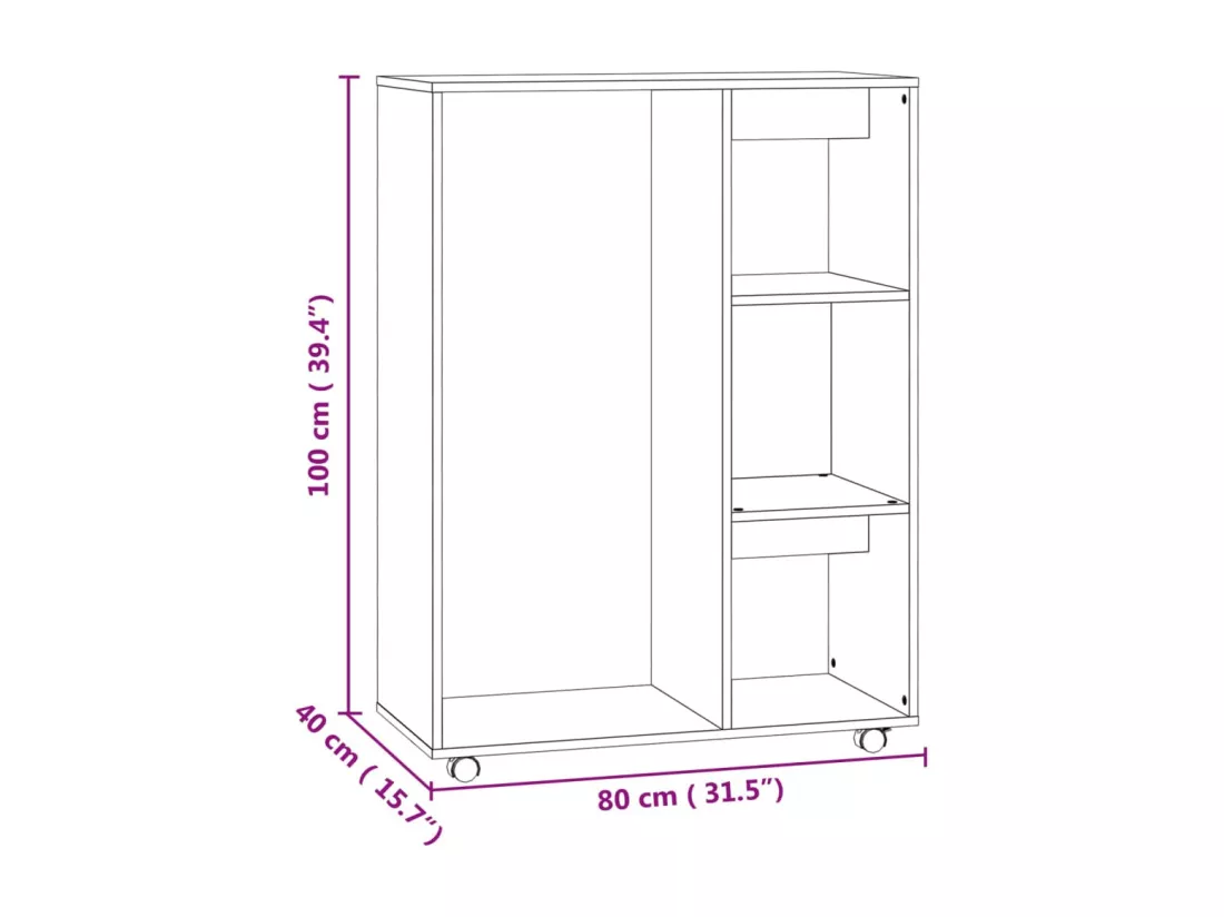 Garde-robe Chêne sonoma 80x40x110 cm Bois d’ingénierie