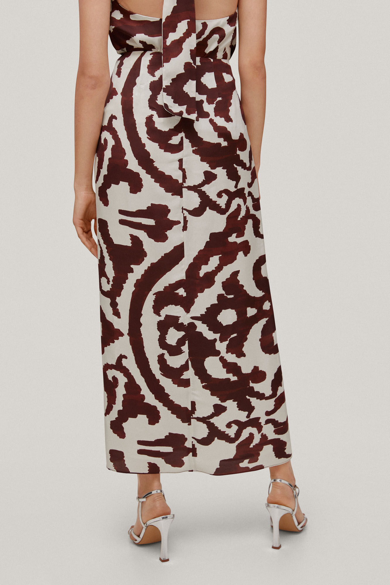 Saia estampada Iria - Marrom