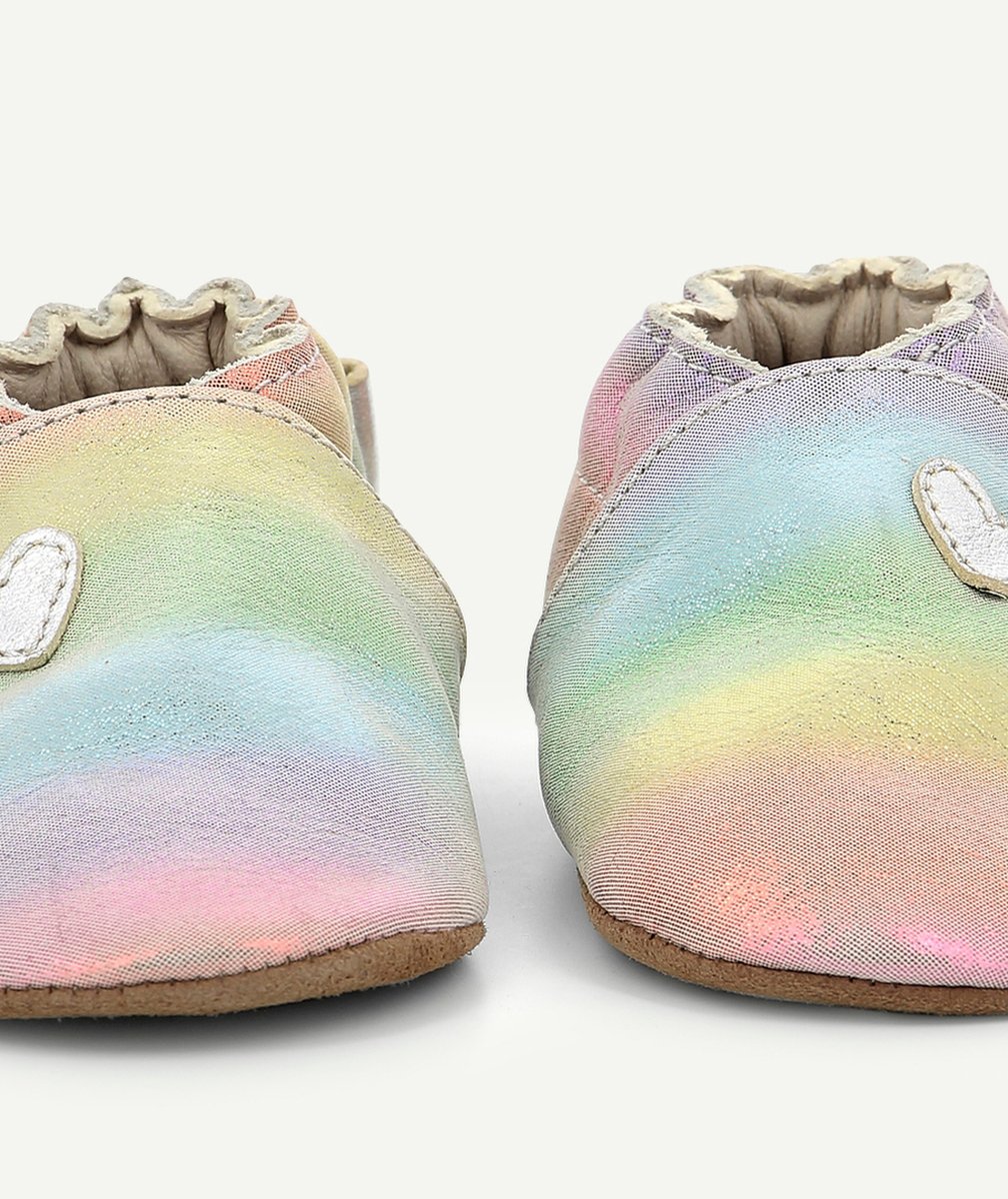 ROBEEZCHAUSSONS BÉBÉ MULTICOLOR EN CUIR AVEC COEUR