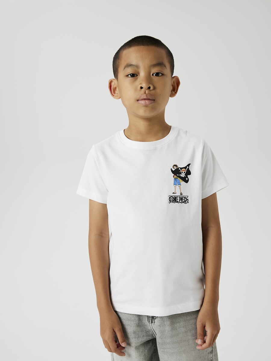 DÊ UM NOME A ESTE ITEM<br>Camiseta de manga curta, estampa One Piece