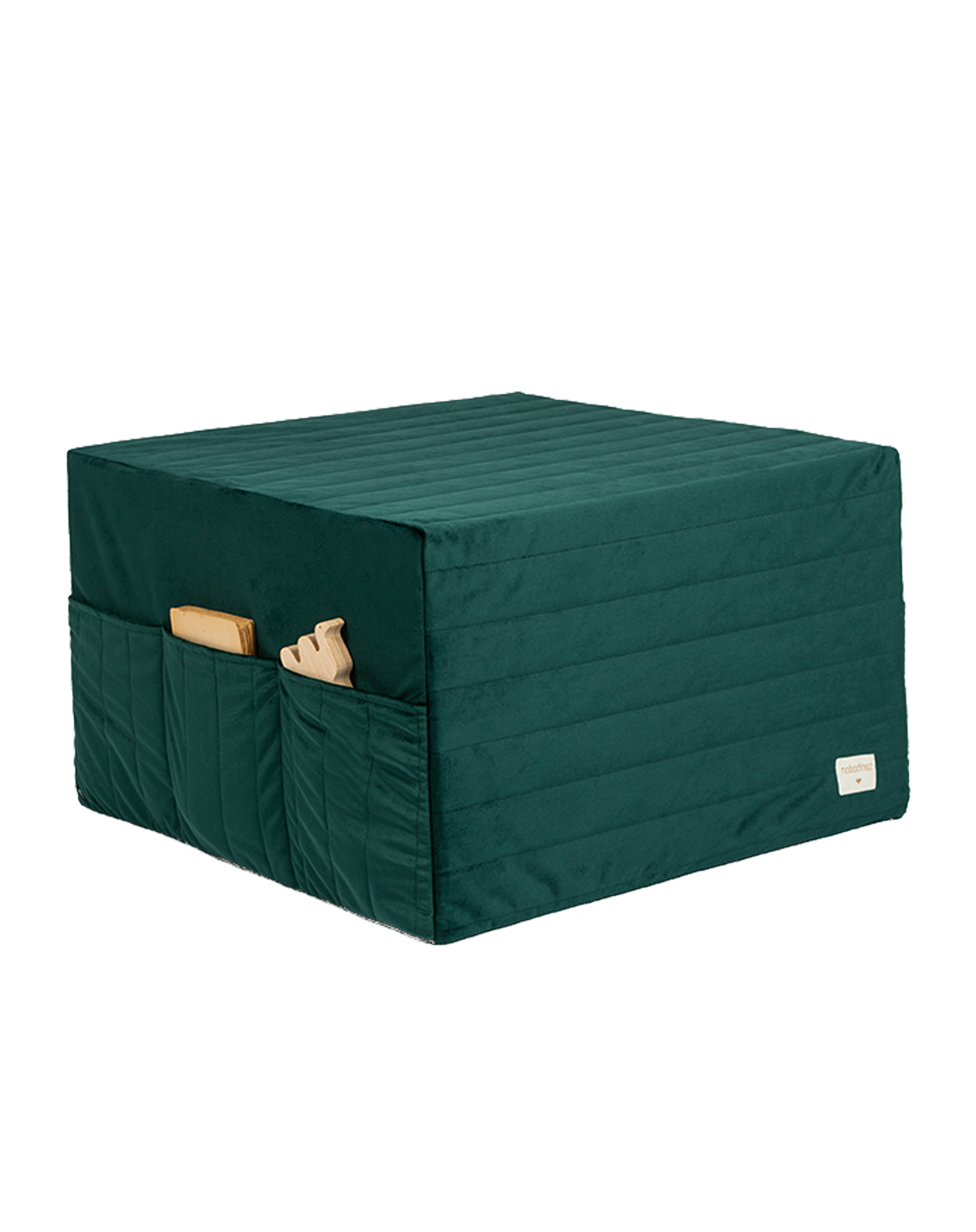 Lit d'appoint pliable eco-velours | Vert