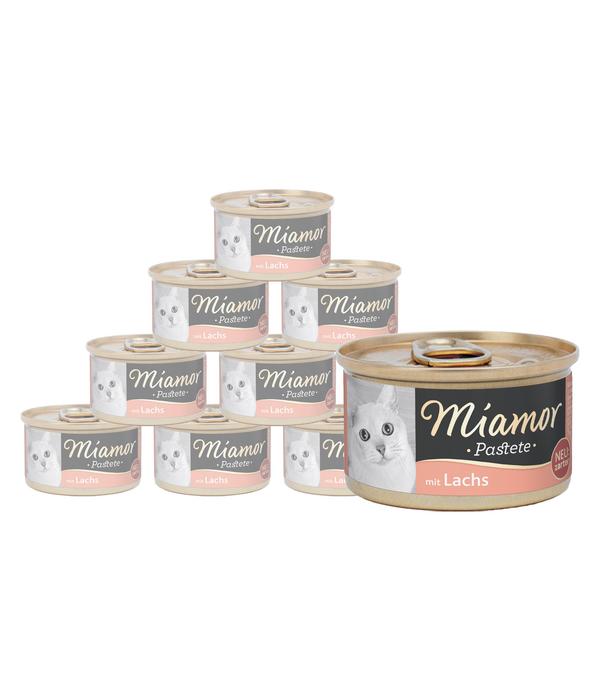 Miamor Nassfutter für Katzen Pastete, Lachs,