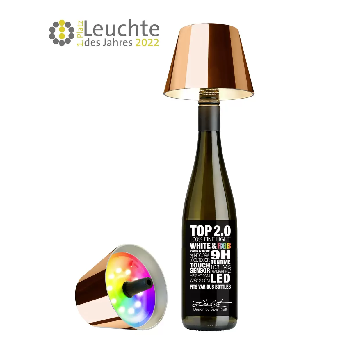 Tageslichtlampe Sompex Top 2.0 kupfer RGB braun,champagner