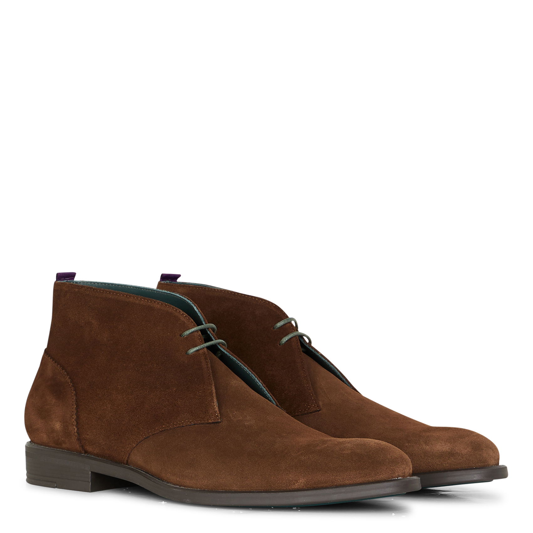 Chelsea boots en cuir velours| Marron