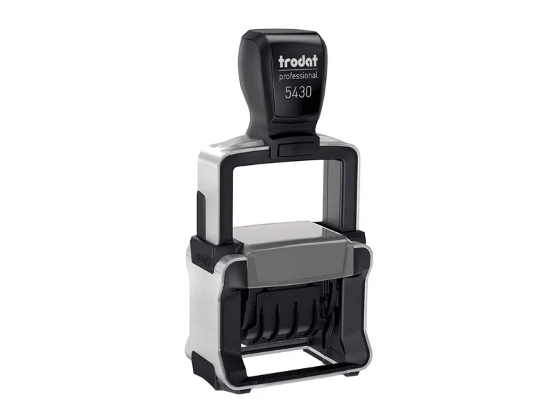 Stempel Trodat 5430L - dato med 7 tekster t/tekstplade Prof. 4.0