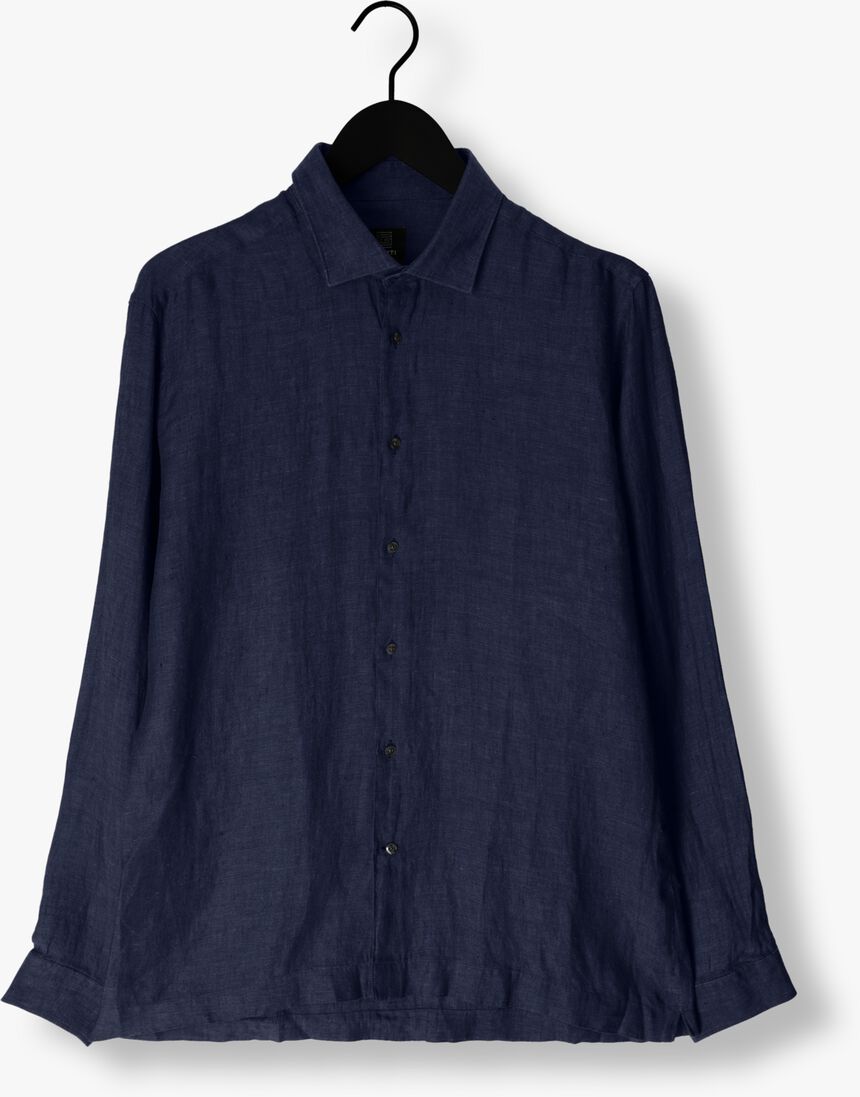 GENTI donkerblauwe genti casual overhemd linnen s7054-1120