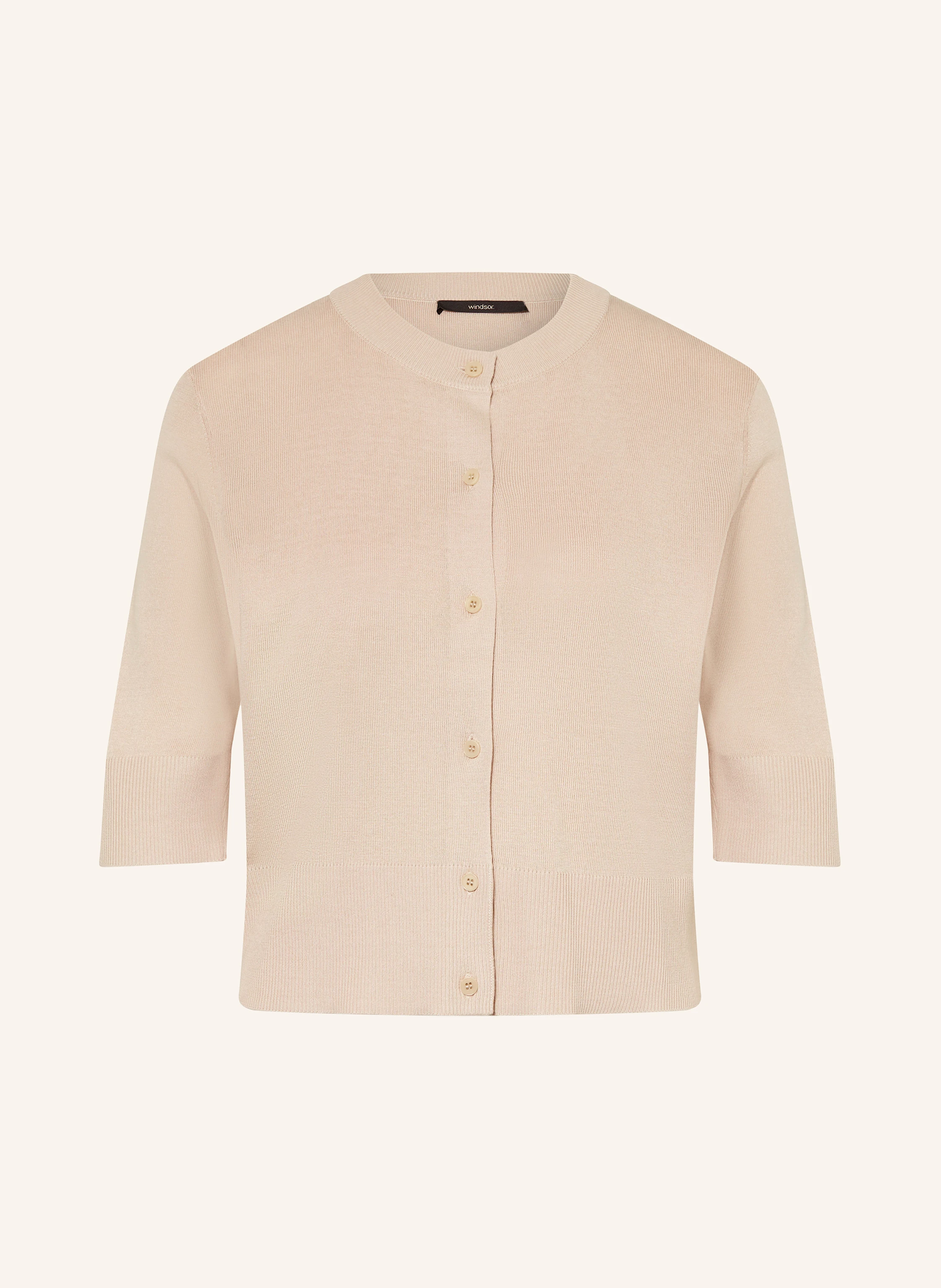 windsor. Strickjacke aus Seide mit 3/4-Arm