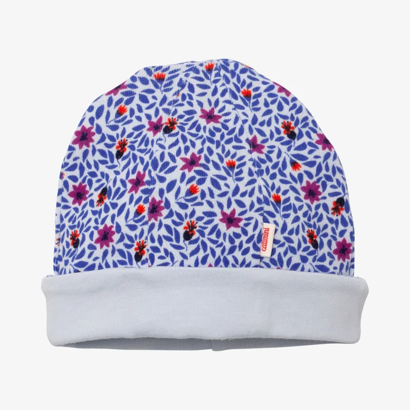 Bonnet bébé fille micro fleurs bleu Catimini Bleu