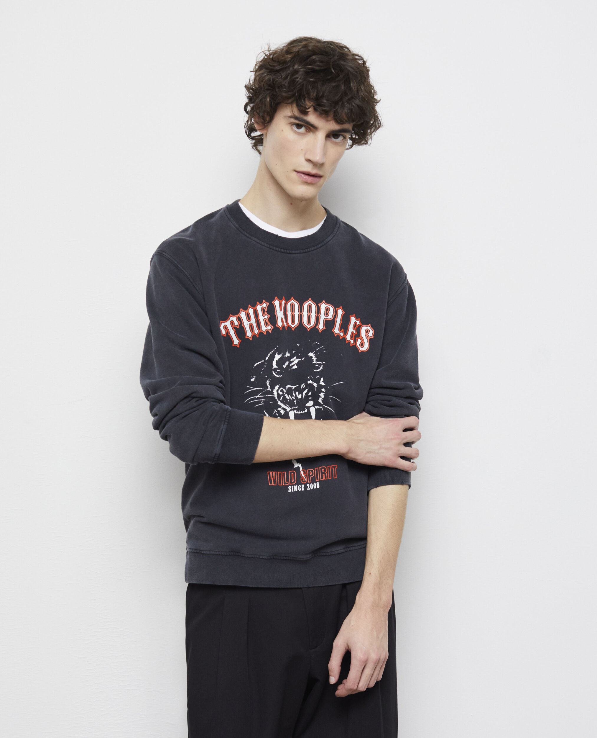 Sweatshirt sérigraphié noir