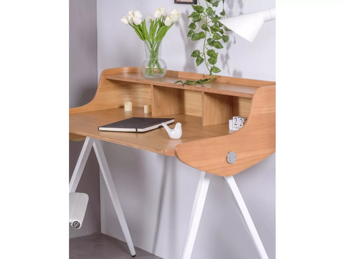 Table de bureau scandinave en bois de chêne massif - Oakland - Roble Americano