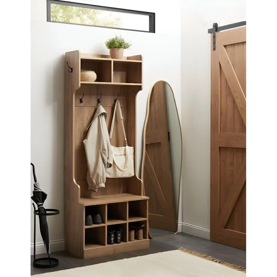 GINDAGAI - Schoenenkast - Lichtbruin - Hout