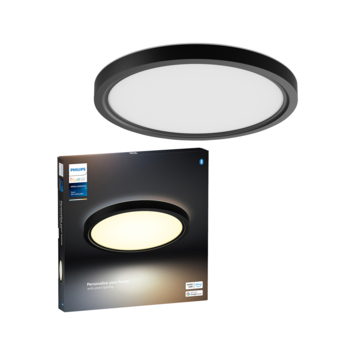 Philips hue plafonnière Tento white ambiance zwart Ø30cm
