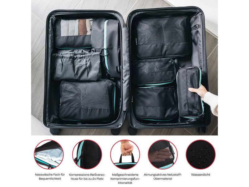 Atacama Premium Kompressions Packwürfel 8er-Set Reisewürfel