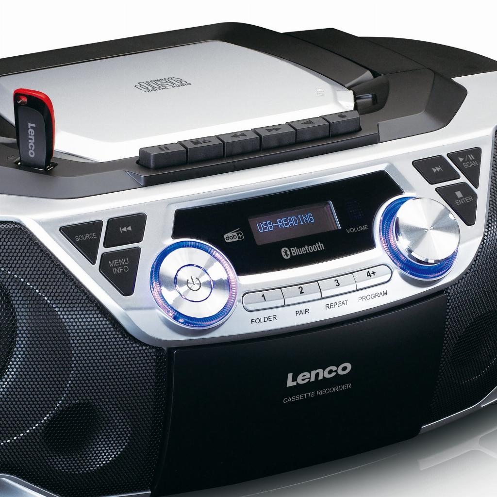 Lenco SCD-720SI radio Draagbaar Digitaal Zwart, Zilver