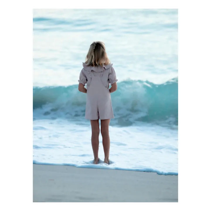 Petite Lucette Blouse à Carreaux Matières Recyclées Anael | Rose pâle