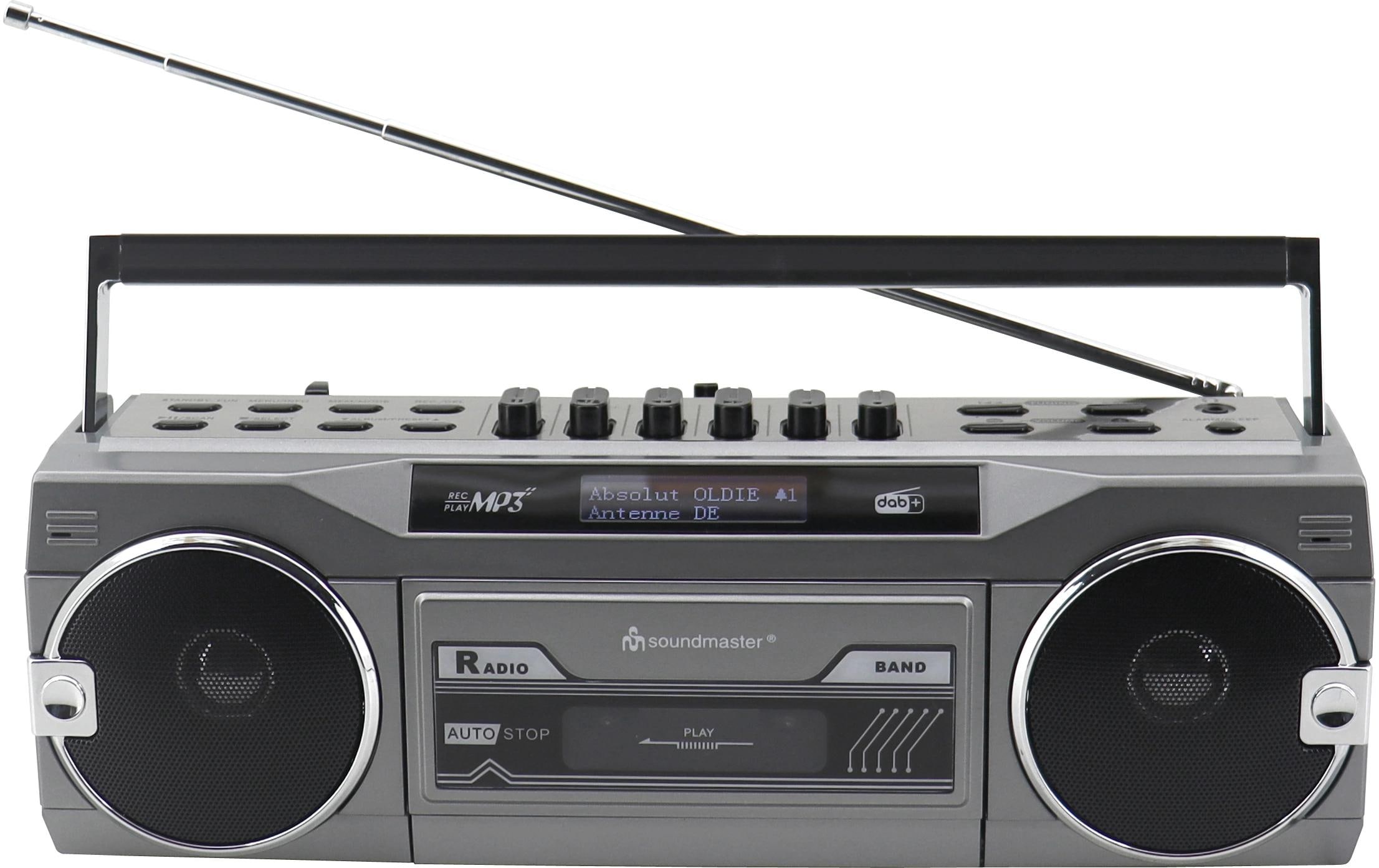 DAB+ Radio SRR80TI GrauRetro-Stereo-Radiokassettenrekorder