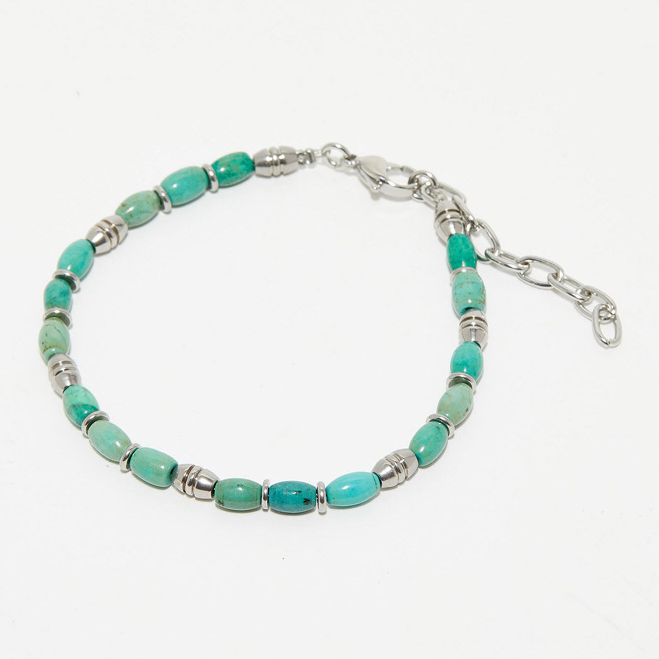Jacobson Bracelet ajustable Louka en Acier & Turquoise verte