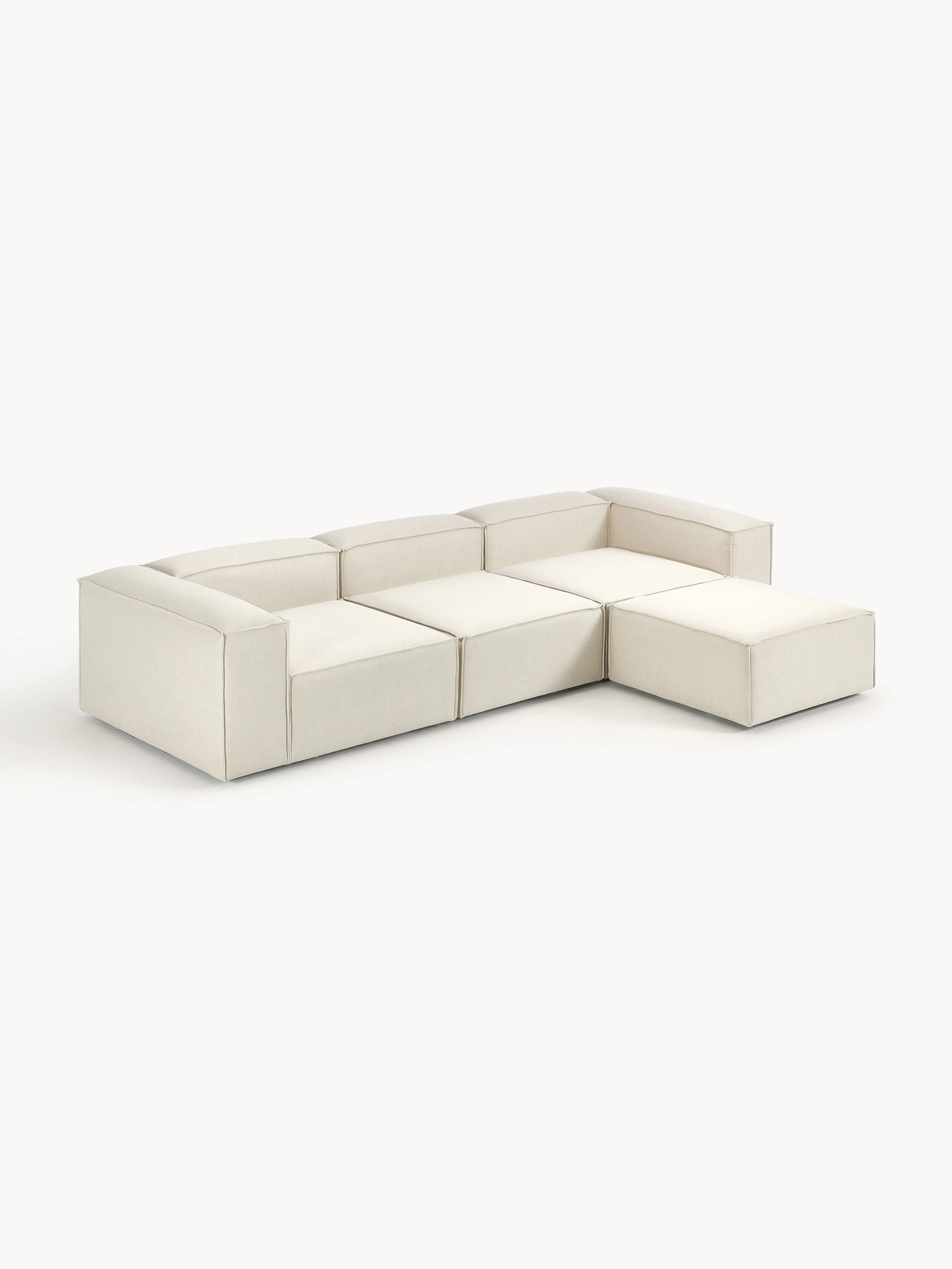 Lennon modulaire bank (4-zits) met poef (links/rechts)