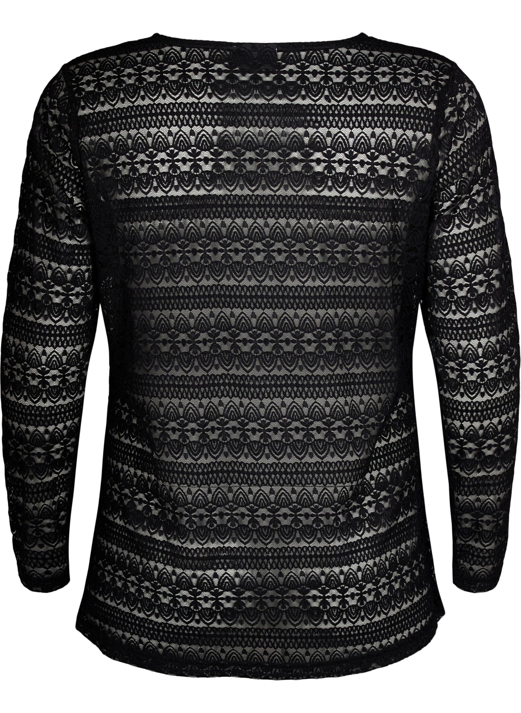 Blondebluse med v-hals og lining