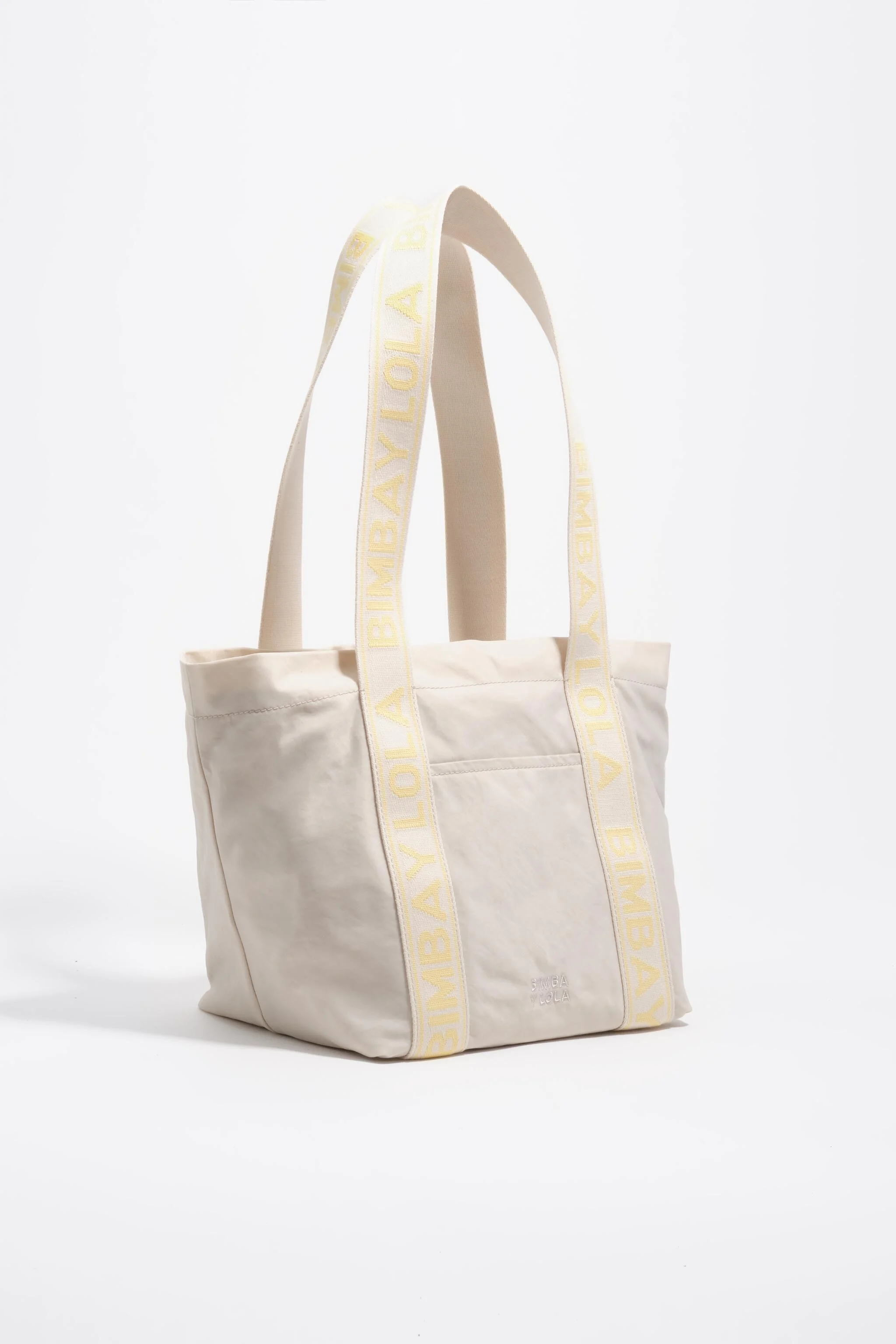 Bolsa de náilon branca tamanho médio