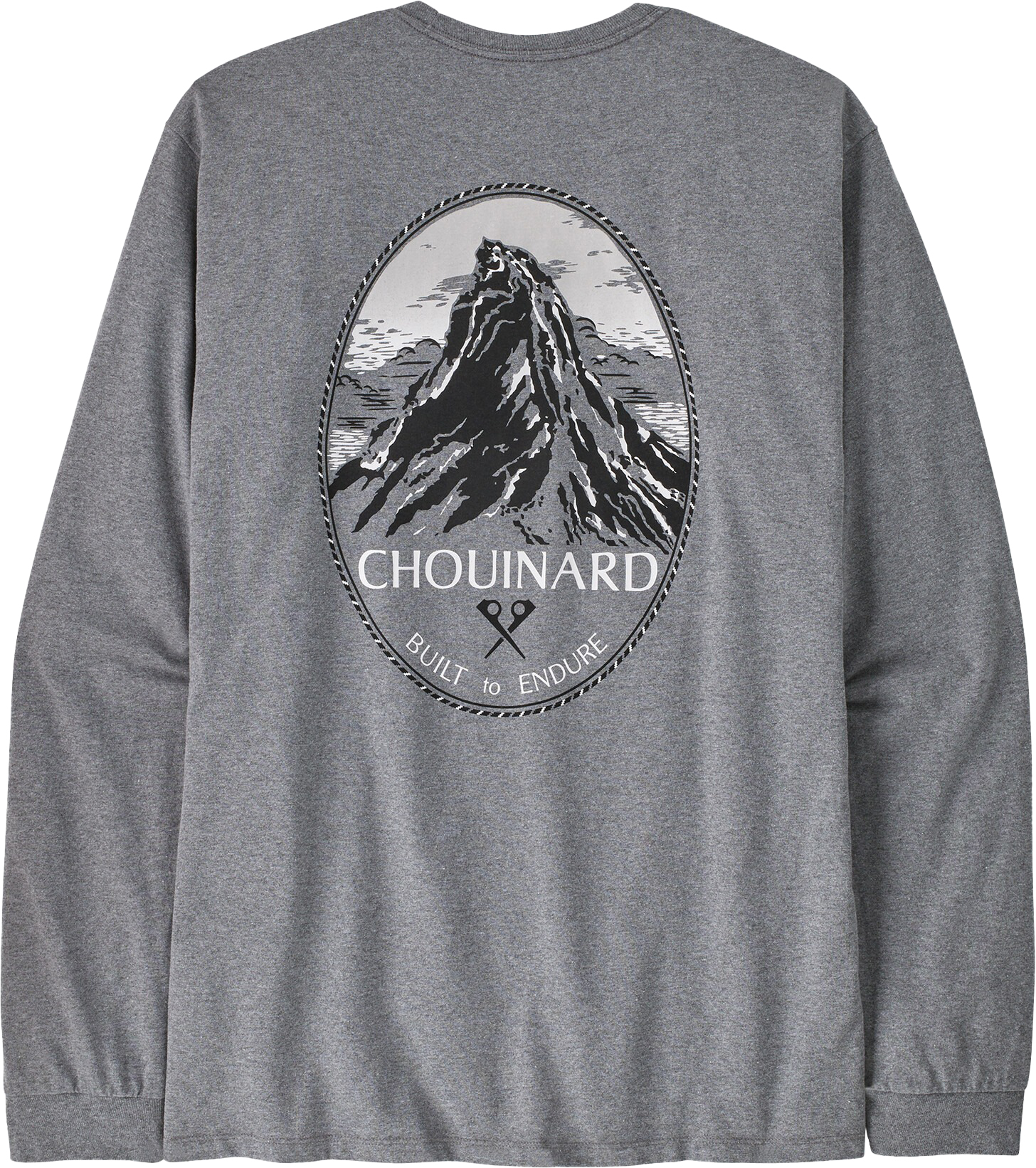 L/S Chouinard Crest Responsibili-Tee Herre Gravel Heather