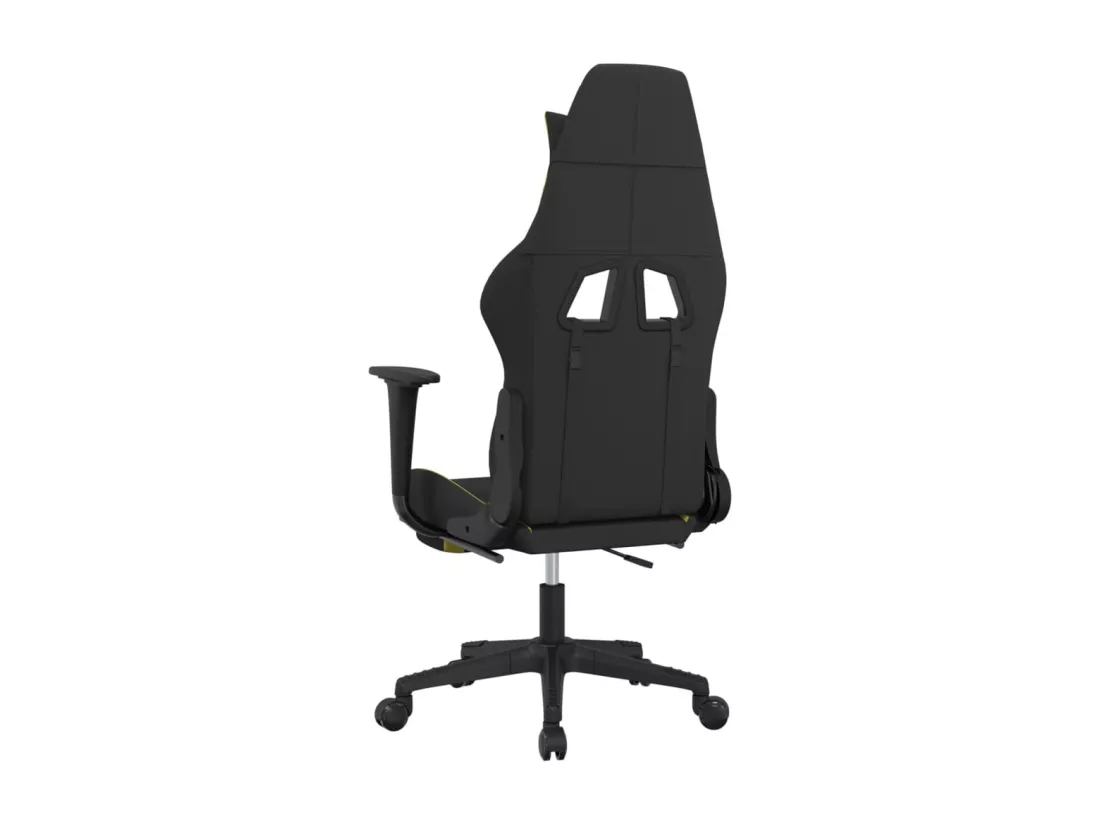 Chaise de jeu de massage avec repose-pied Noir et vert clair