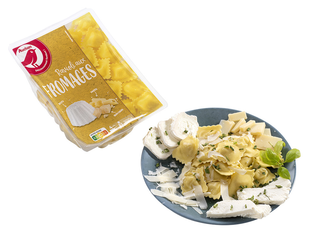 RAVIOLI COM 3 QUEIJOS AUCHAN 300 G