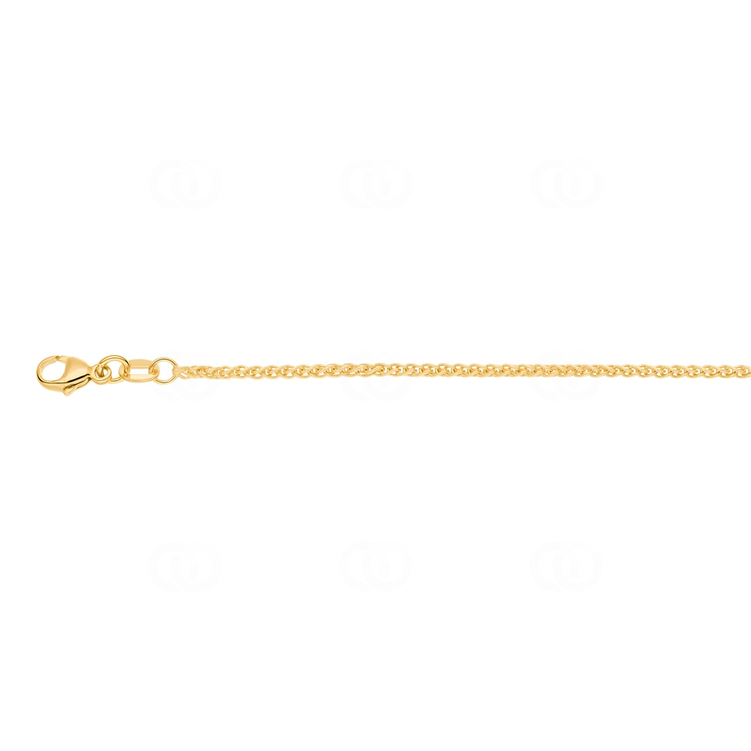 Fusskette Zopf 750/18 K Gelbgold 1.6mm - 24cm