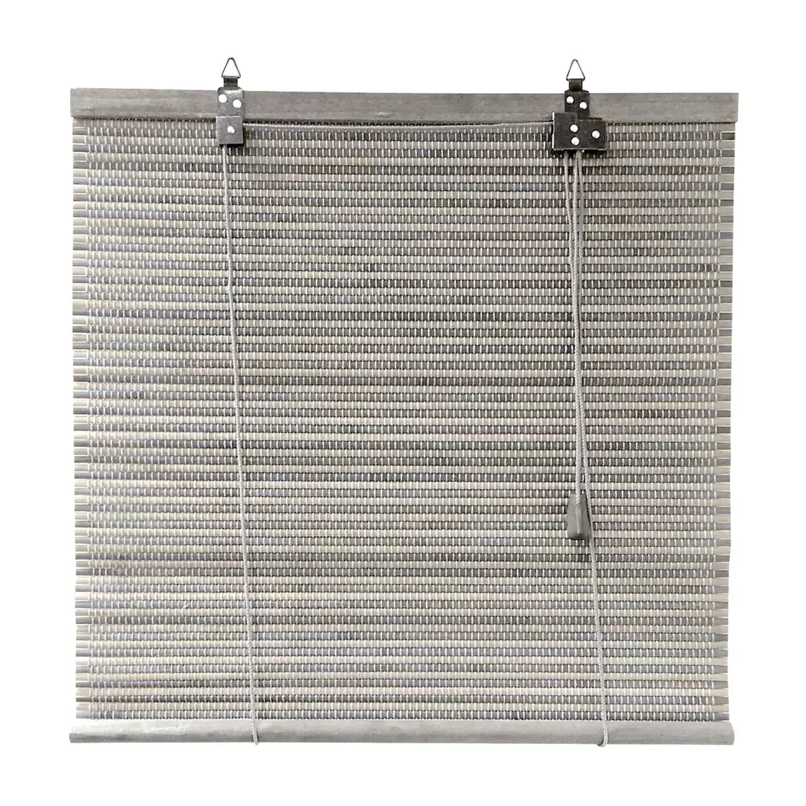 Store enrouleur à lattes (120 x 180 cm) Bambou Gris clair et gris foncé