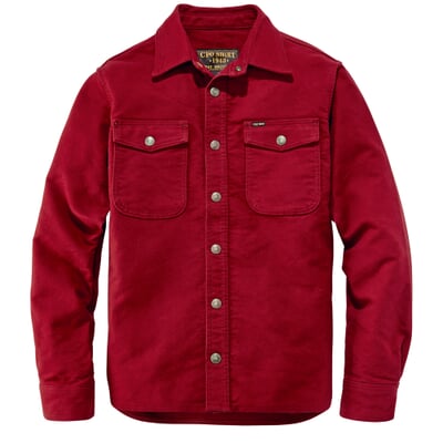 Herren-Hemdjacke Moleskin, Rostrot